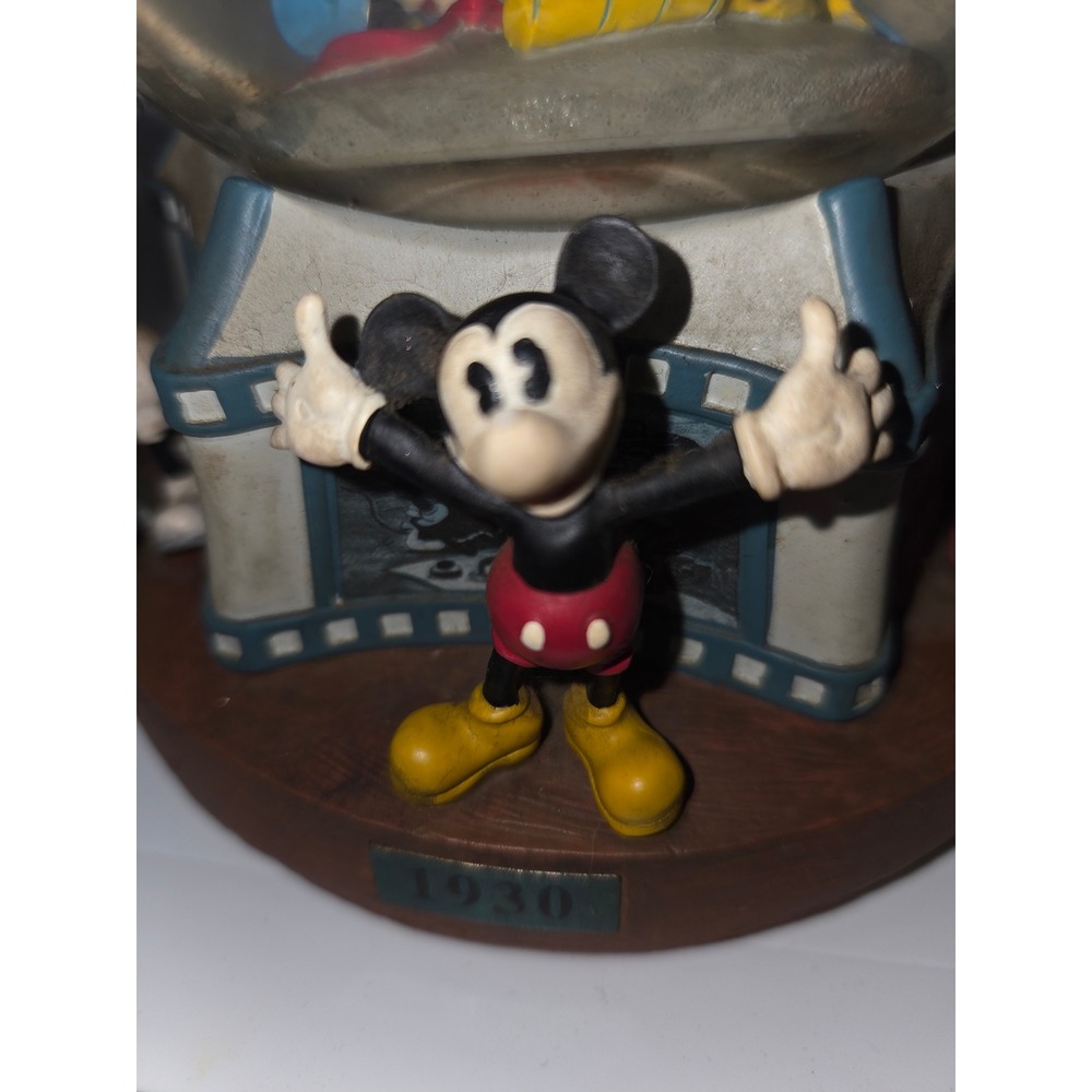 Disney Mickey Mouse Year 2000 Millenium Musical Snow Globe 1928-1955 Figures - Picture 7 of 8